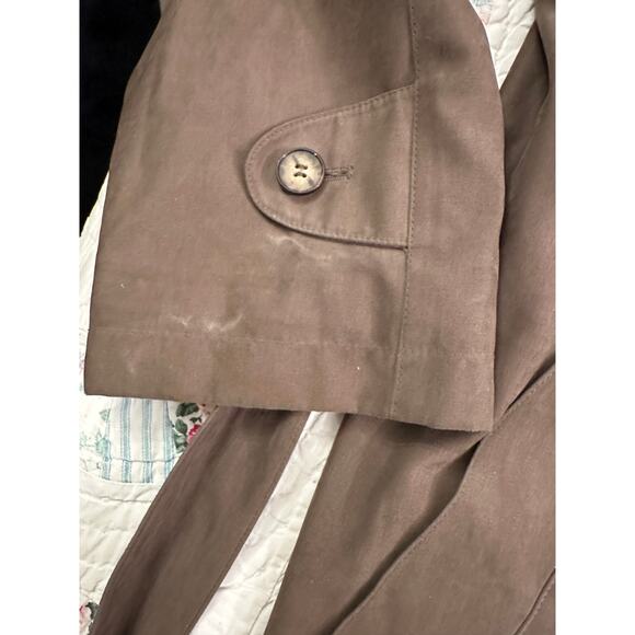 VINTAGE 80's SANYO FOR BLOOMINGDALE'S WRAP TRENCH COAT 36 - Picture 7 of 8